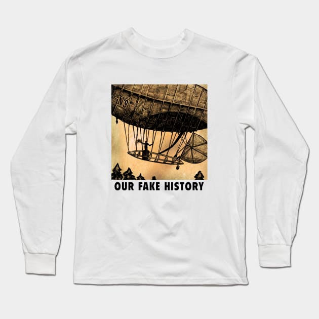 Alberto Santos Dumont Long Sleeve T-Shirt by Our Fake History